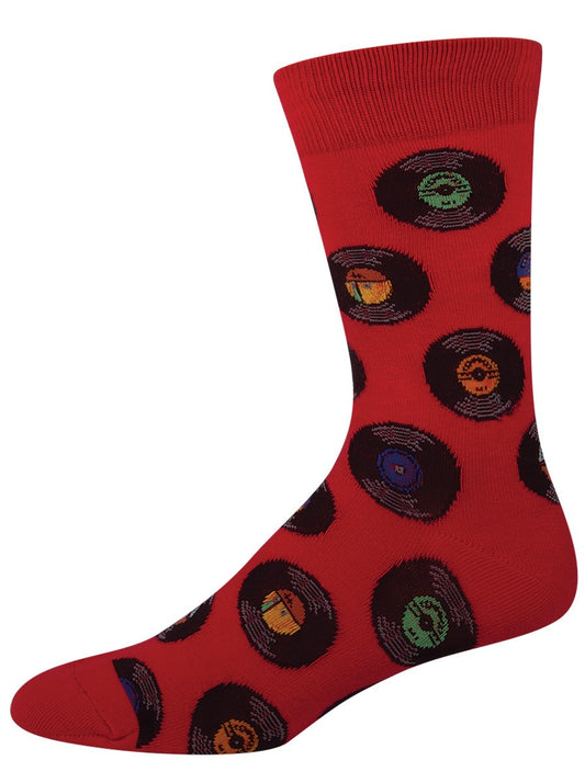 Vinyl Records Mens Sock - HalfMoonMusic