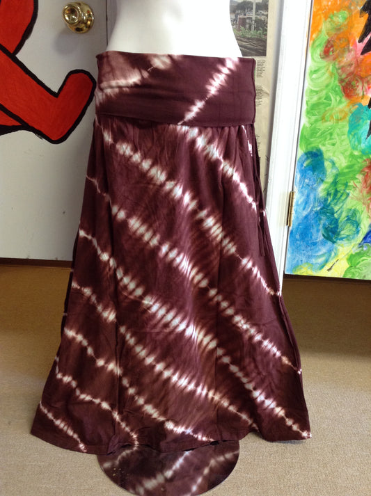 Womens Cross RoadTie-Dye Hip Skirt - HalfMoonMusic