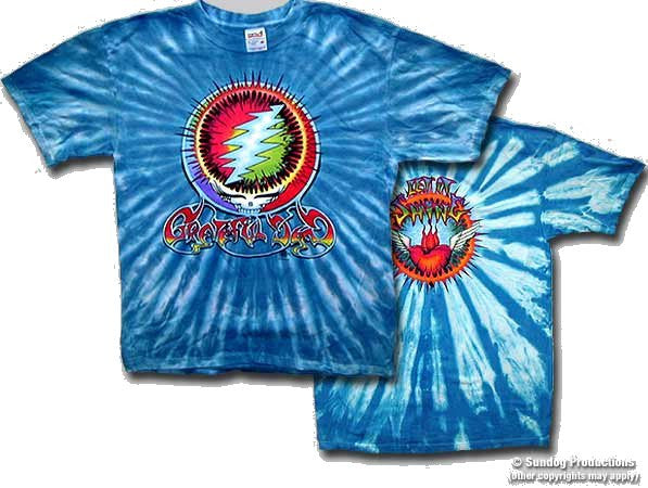 Grateful Dead Lovelight Stealie Tie-Dye T-Shirt - HalfMoonMusic