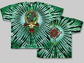 Grateful Dead Celtic Shamrock Tie-Dye T-Shirt - HalfMoonMusic