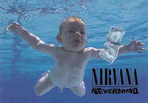 Nirvana Nevermind Fabric Poster - HalfMoonMusic