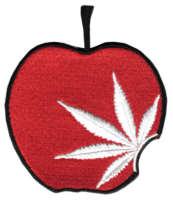 Red Apple Pot Leaf Patch - HalfMoonMusic