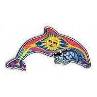 Dolphin Sun Moon Patch - HalfMoonMusic