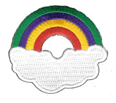 Rainbow With Cloud Patch - HalfMoonMusic