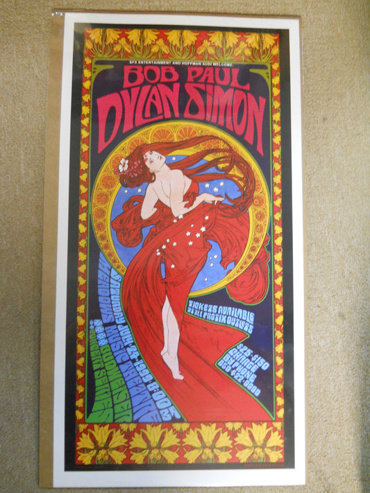 Bob Dylan & Paul Simon Nouveau Art Print - HalfMoonMusic