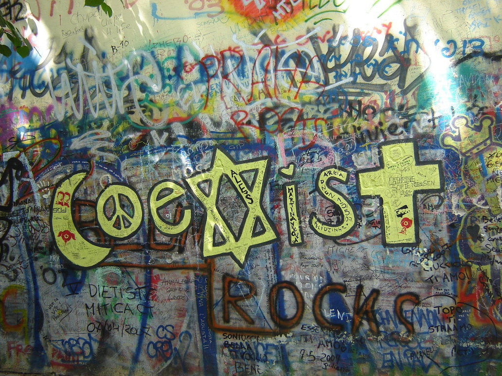 Coexist Graffiti Poster - HalfMoonMusic