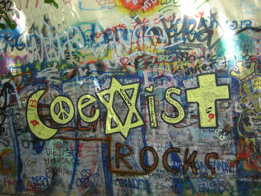 Coexist Graffiti Poster - HalfMoonMusic