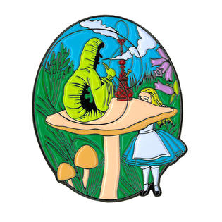 Alice & The Caterpillar Hat Pin - HalfMoonMusic