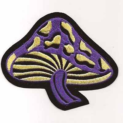 Purple Yellow Mushroom Patch - HalfMoonMusic