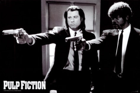 Pulp Fiction Duo Guns Poster - HalfMoonMusic