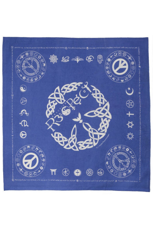 Coexist Respect Blue Bandana - HalfMoonMusic