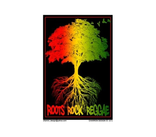 Black Light Poster Roots Rock Reggae - HalfMoonMusic