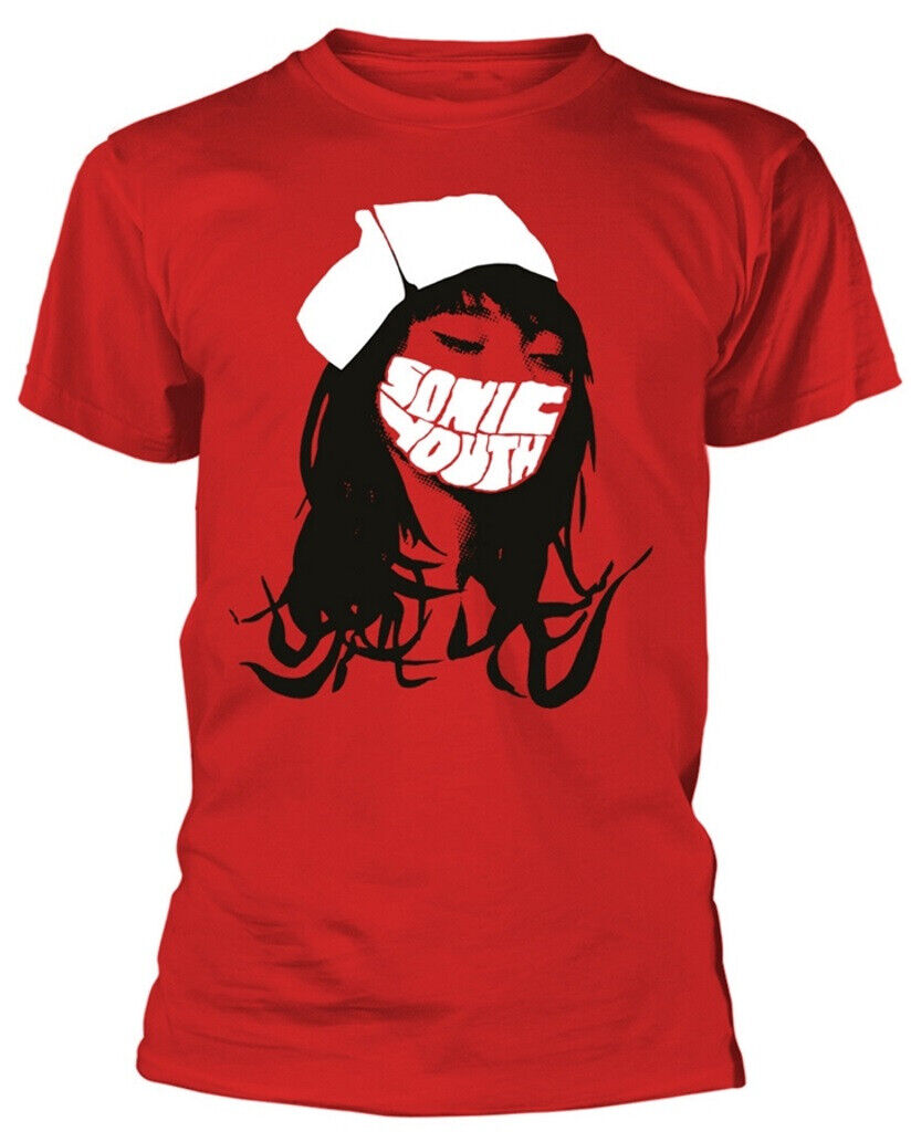 Mens Sonic Youth Red Nurse T-shirt - HalfMoonMusic