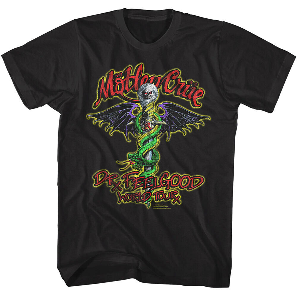 Mens Motley Crue Dr Feelgood World Tour T-shirt - HalfMoonMusic