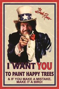 Bob Ross I want You Poster - HalfMoonMusic