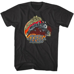 Mens Jerry Garcia Train And Skulls T-shirt - HalfMoonMusic