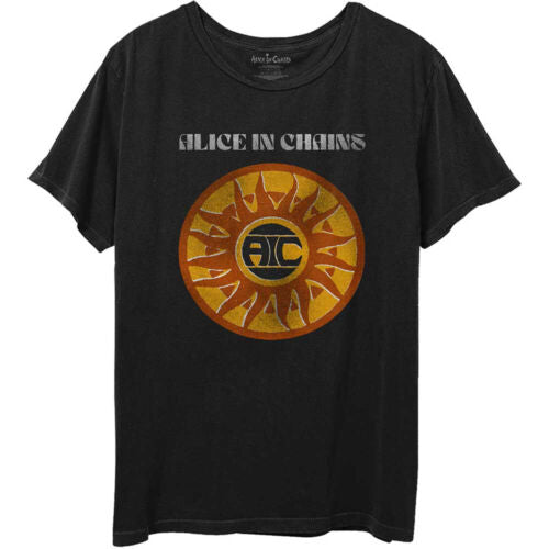 Unisex Alice In Chains Circle Sun T-shirt - HalfMoonMusic