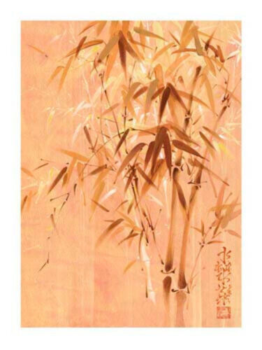 Bamboo Leaves II Fung Ping Art Print - HalfMoonMusic