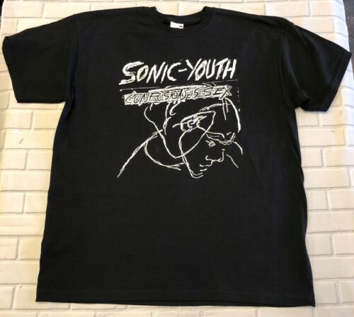 Mens Sonic Youth Black Confusion T-shirt - HalfMoonMusic