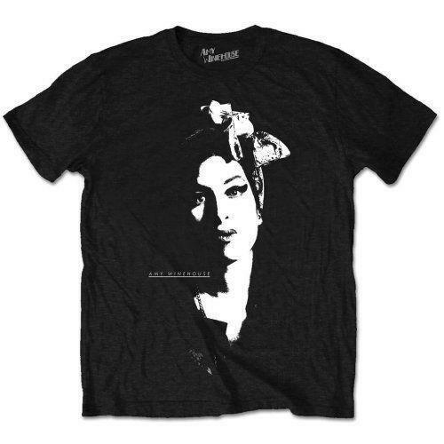 Womens Amy Winehouse Scarf Portrait T-shirt - HalfMoonMusic