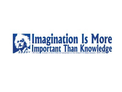 Imagination Is More Sticker - HalfMoonMusic