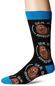 Men's Seal Of Approval Crew Socks - HalfMoonMusic