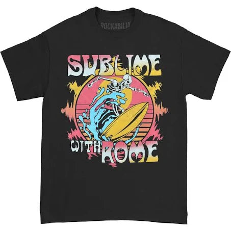 Sublime With Rome Death Surfer Black T-Shirt - HalfMoonMusic