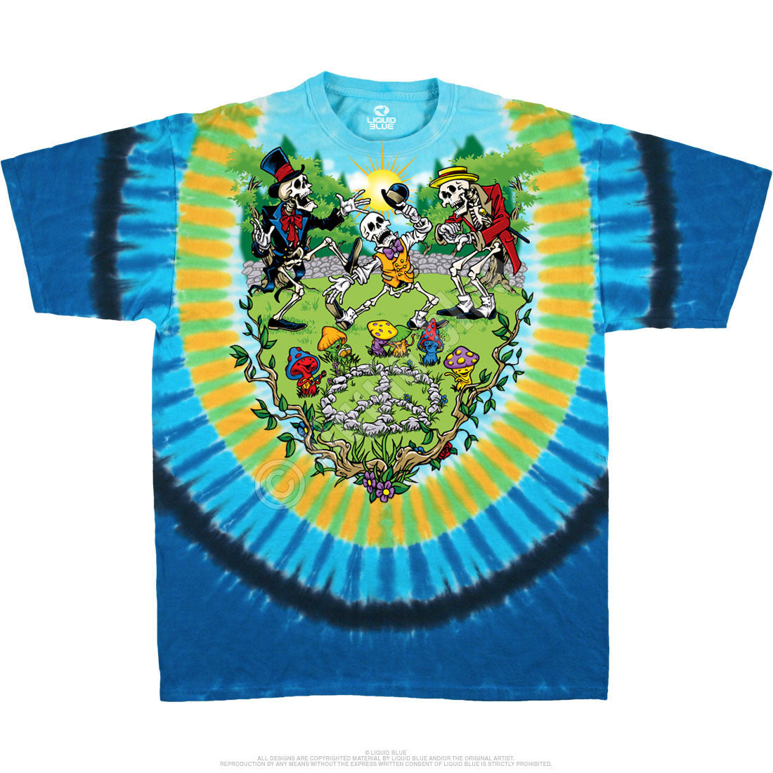 Mens Grateful Dead Shroomin' Tie Dye T-shirt - HalfMoonMusic