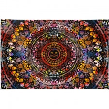 3D Cat Mandala Art Tapestry - HalfMoonMusic