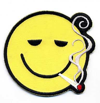 Smokin' Smiley Patch - HalfMoonMusic