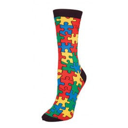 Puzzled Womens Socks - HalfMoonMusic