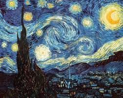 Vincent Van Gogh: Starry Night Poster - HalfMoonMusic