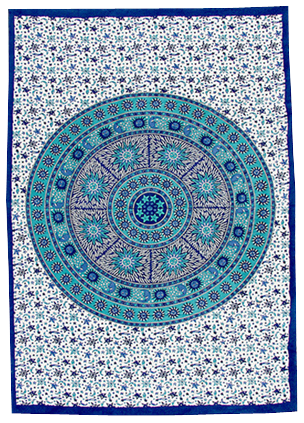 Sun And Moon Mandala Tapestry - HalfMoonMusic