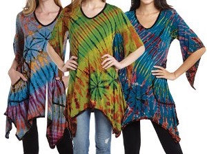 Fairy Tunic Top With Cropped Sleeves and Pockets - HalfMoonMusic