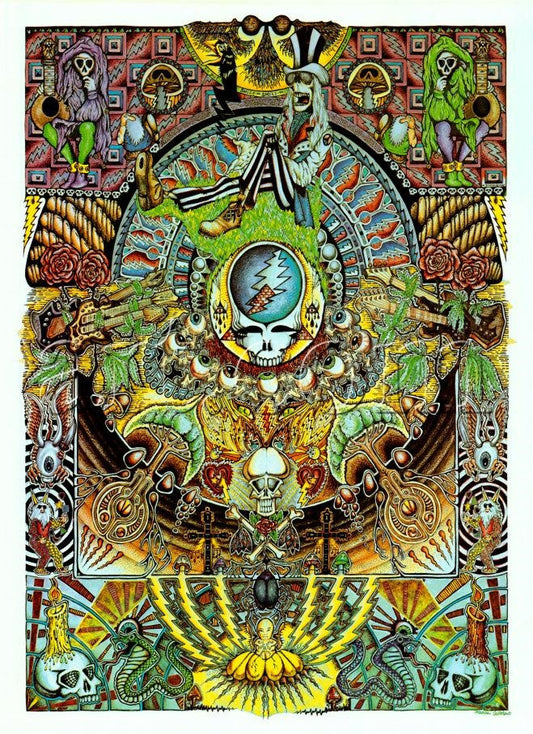Grateful Dead Collage Poster - HalfMoonMusic