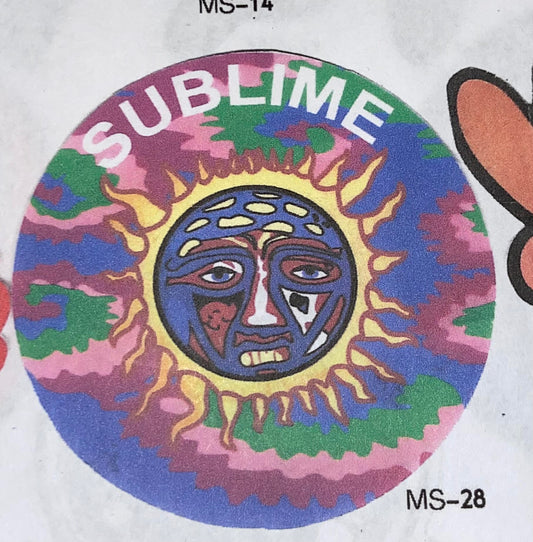 Tie-Dye Sublime Sun Metal Sticker - HalfMoonMusic
