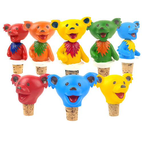 Grateful Dead Dancing Bear Bottle Stoppers - HalfMoonMusic