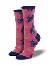 Vintage Rabbit Women's Socks - HalfMoonMusic