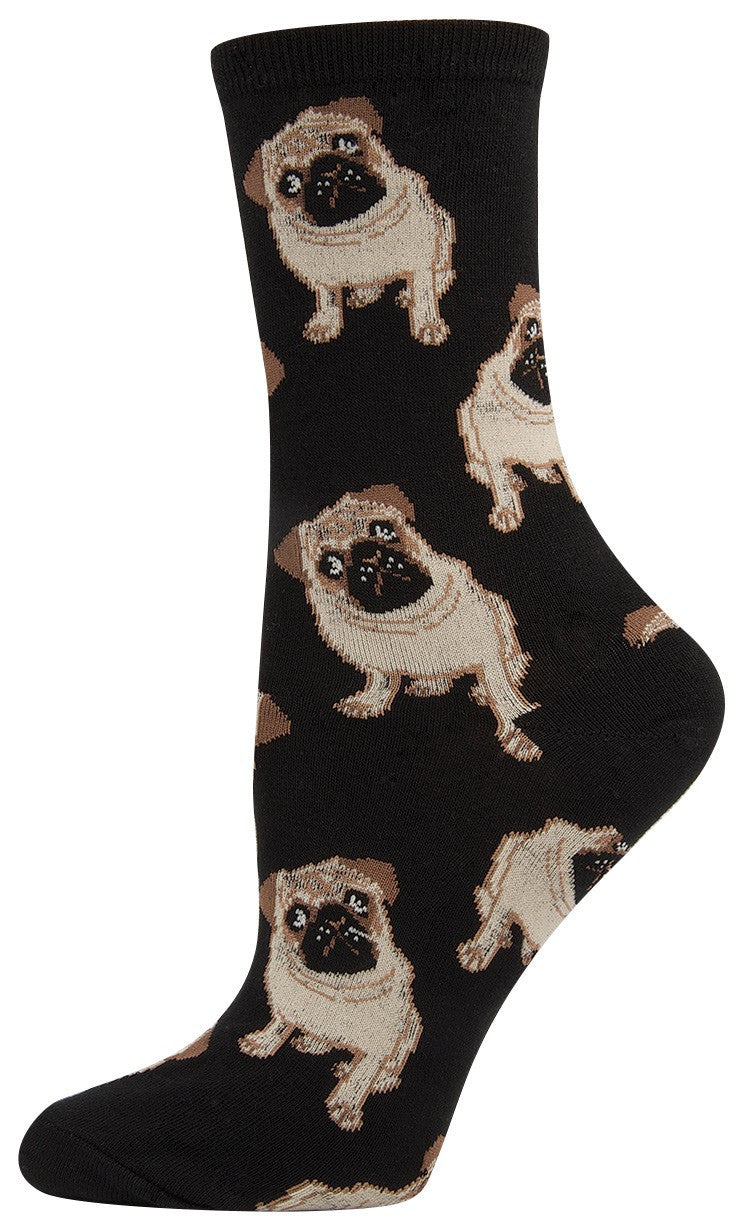 Womens Pugs Socks - HalfMoonMusic