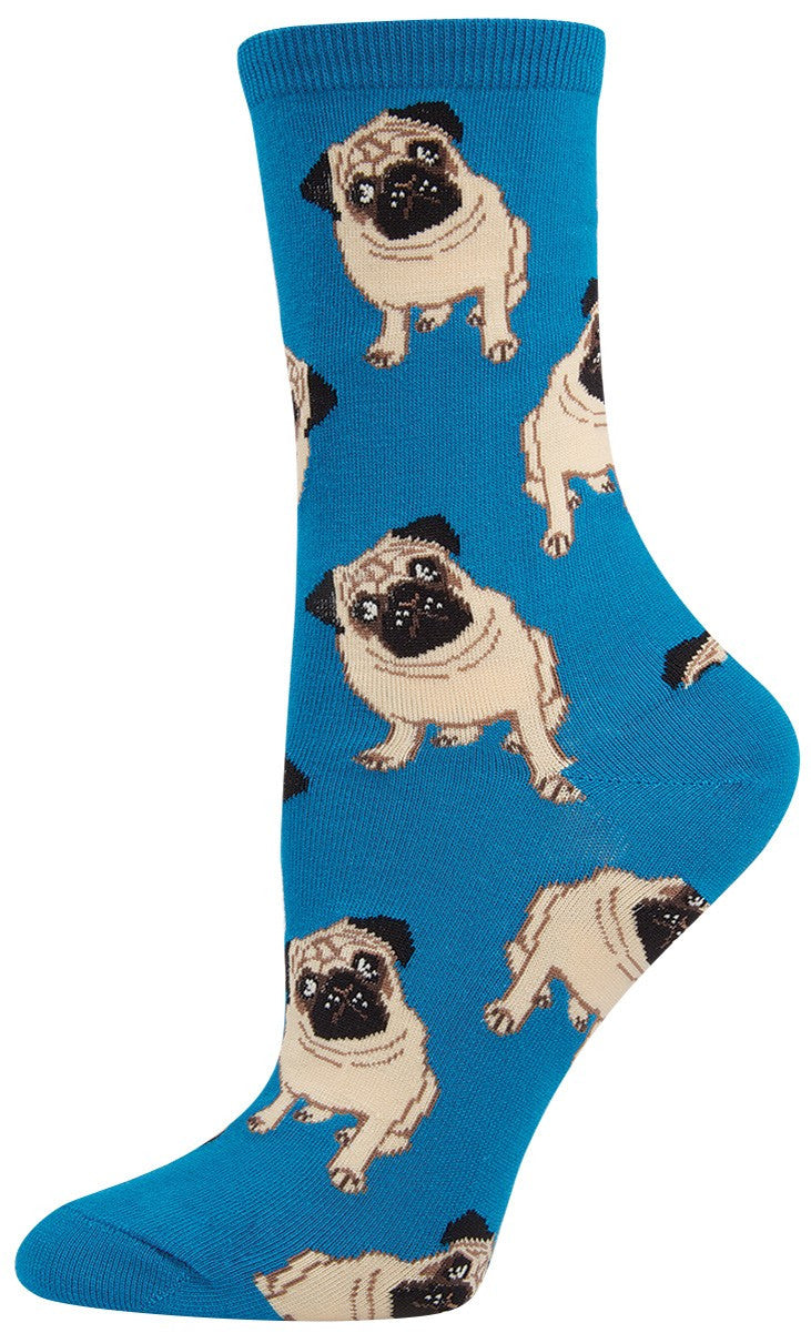 Womens Pugs Socks - HalfMoonMusic