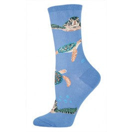 Womens Sea Turtle Socks - HalfMoonMusic