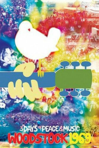 Woodstock Tie Dye Poster - HalfMoonMusic