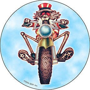 Grateful Dead Uncle Sam Bike Sticker - HalfMoonMusic