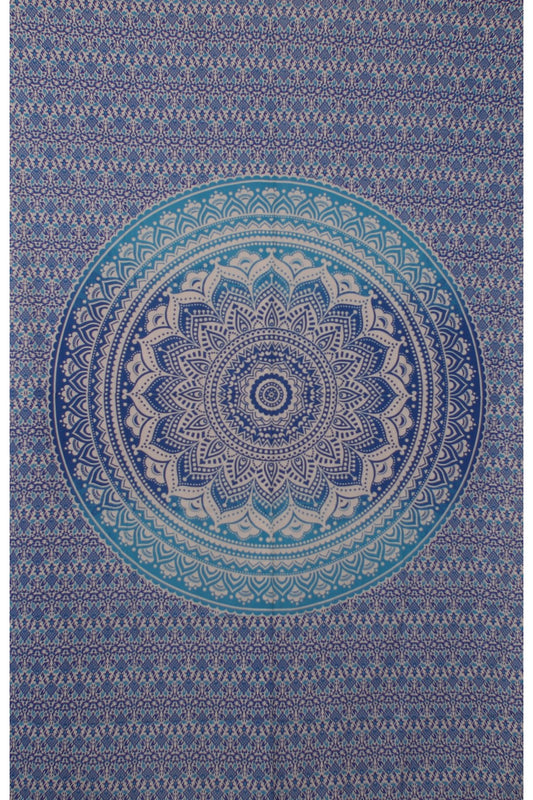 Zest For Life Blue Mandala Tapestry - HalfMoonMusic