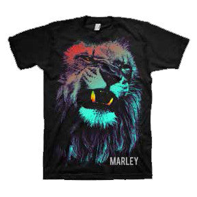 Bob Marley Technicolor Lion T-Shirt - HalfMoonMusic
