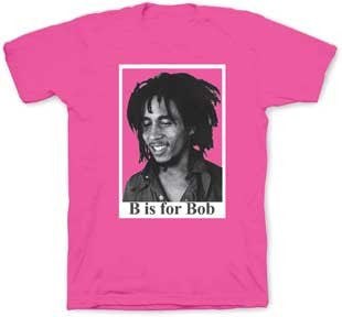 Bob Marley B is For Bob Pink Toddler Shirt - HalfMoonMusic